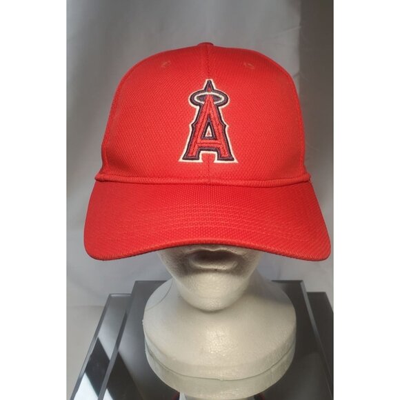 OC Sports MLB Los Angeles Angels Baseball Cap Hat Men's OSFM Red Strapback - Picture 1 of 6